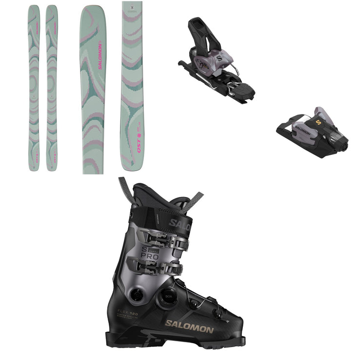 Salomon QST 100 Skis + Strive 12 GW Ski Bindings + S/Pro Supra BOA 120 Ski Boots 2026