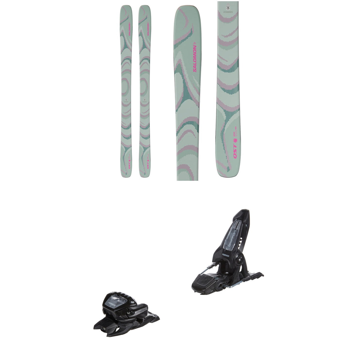 Salomon QST 100 Skis + Marker Griffon 13 ID Ski Bindings 2026