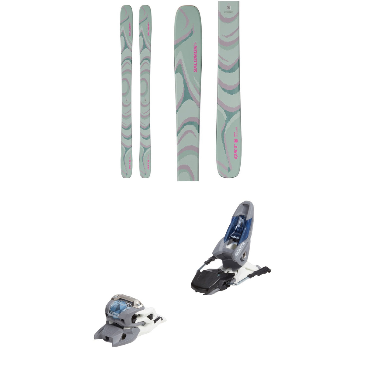 Salomon QST 100 Skis + Marker Squire 11 Ski Bindings 2026