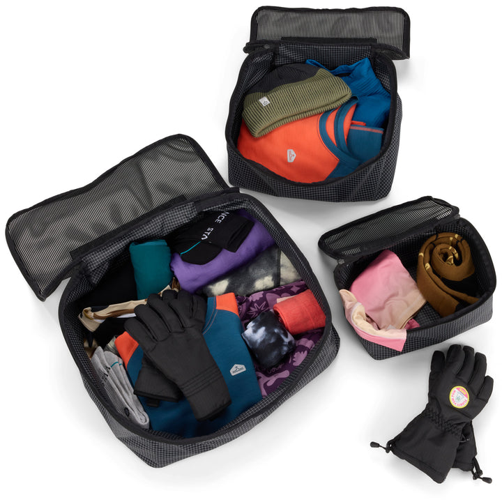 evo Trip Packing Cube Set Black/White Ripstop