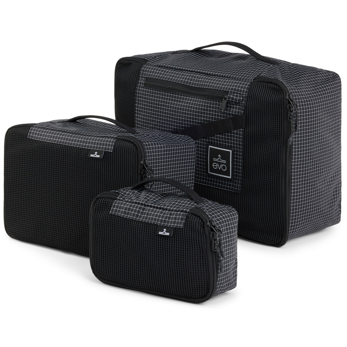 evo Trip Packing Cube Set Black/White Ripstop