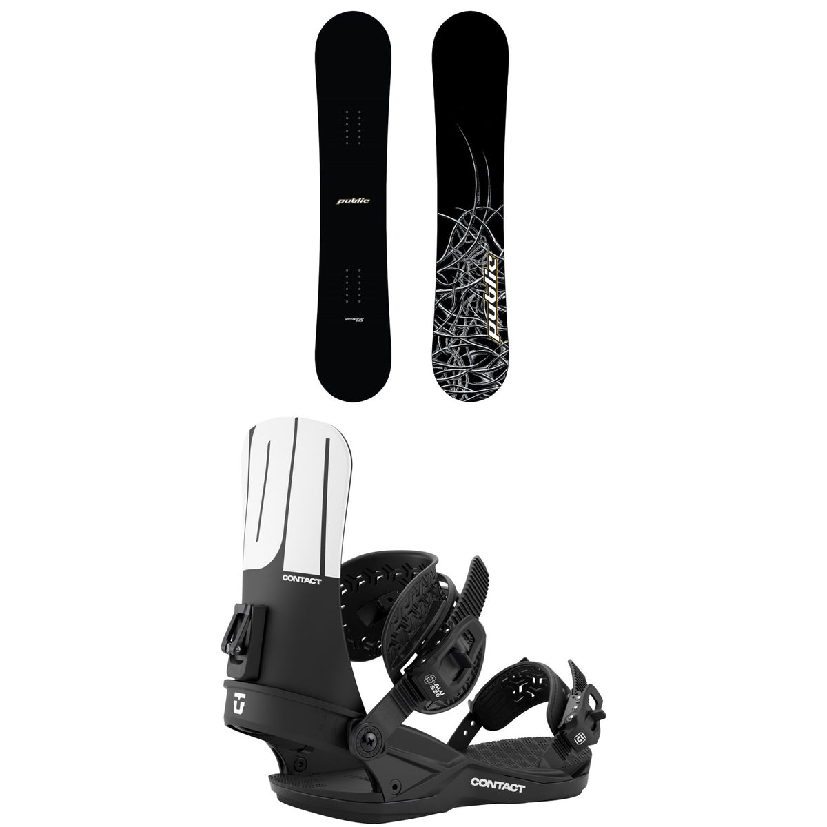 Public Snowboards General Snowboard + Union Contact Snowboard Bindings 2027