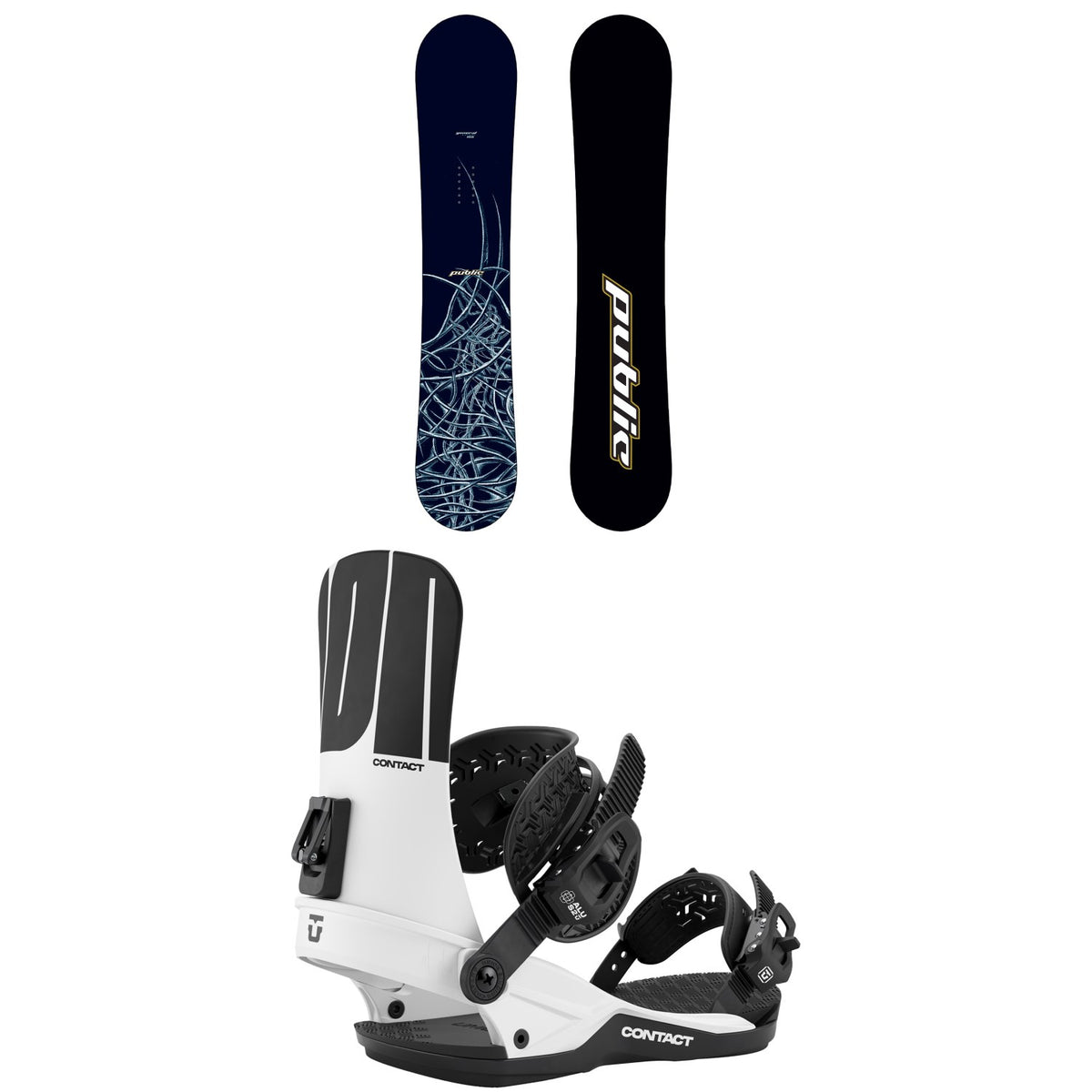 Public Snowboards General Select Snowboard + Union Contact Snowboard Bindings 2027