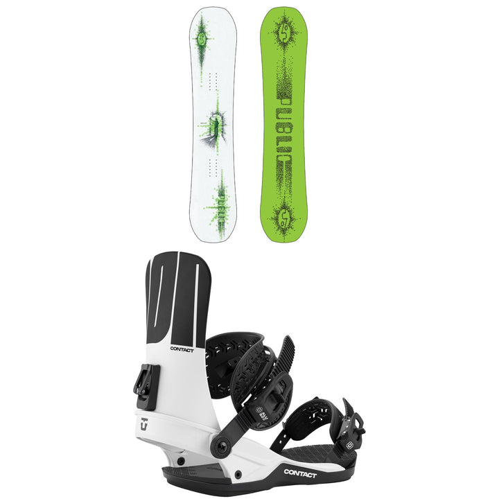 Public Snowboards Display Snowboard + Union Contact Snowboard Bindings 2027