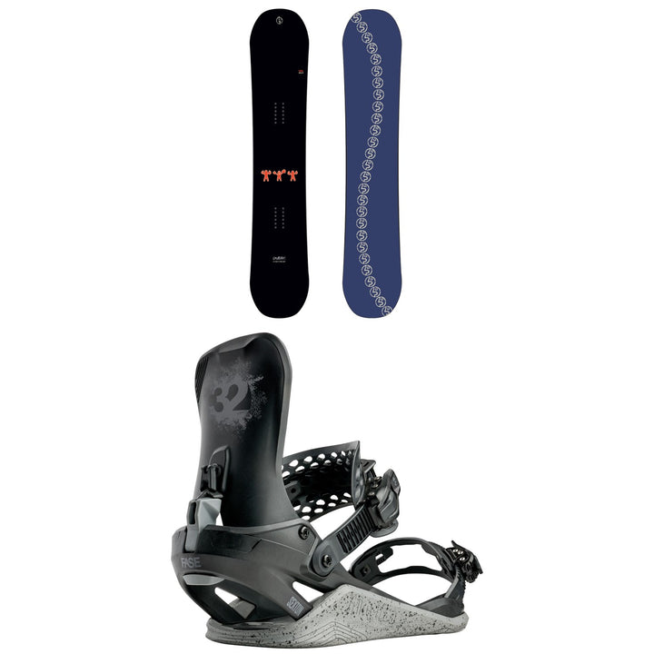 Public Snowboards Statement Snowboard + thirtytwo Basin FASE Snowboard Bindings 2027