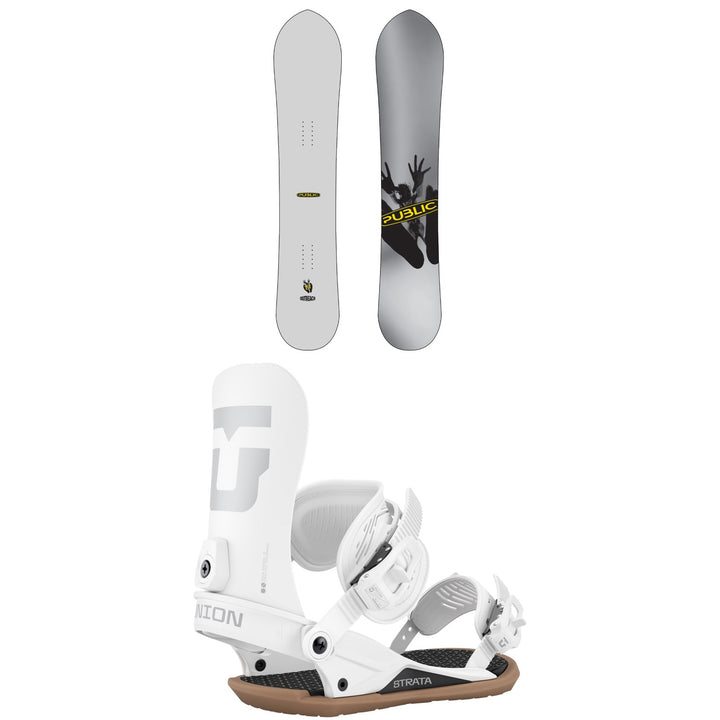Public Snowboards Outreach Snowboard + Union Strata Snowboard Bindings 2027
