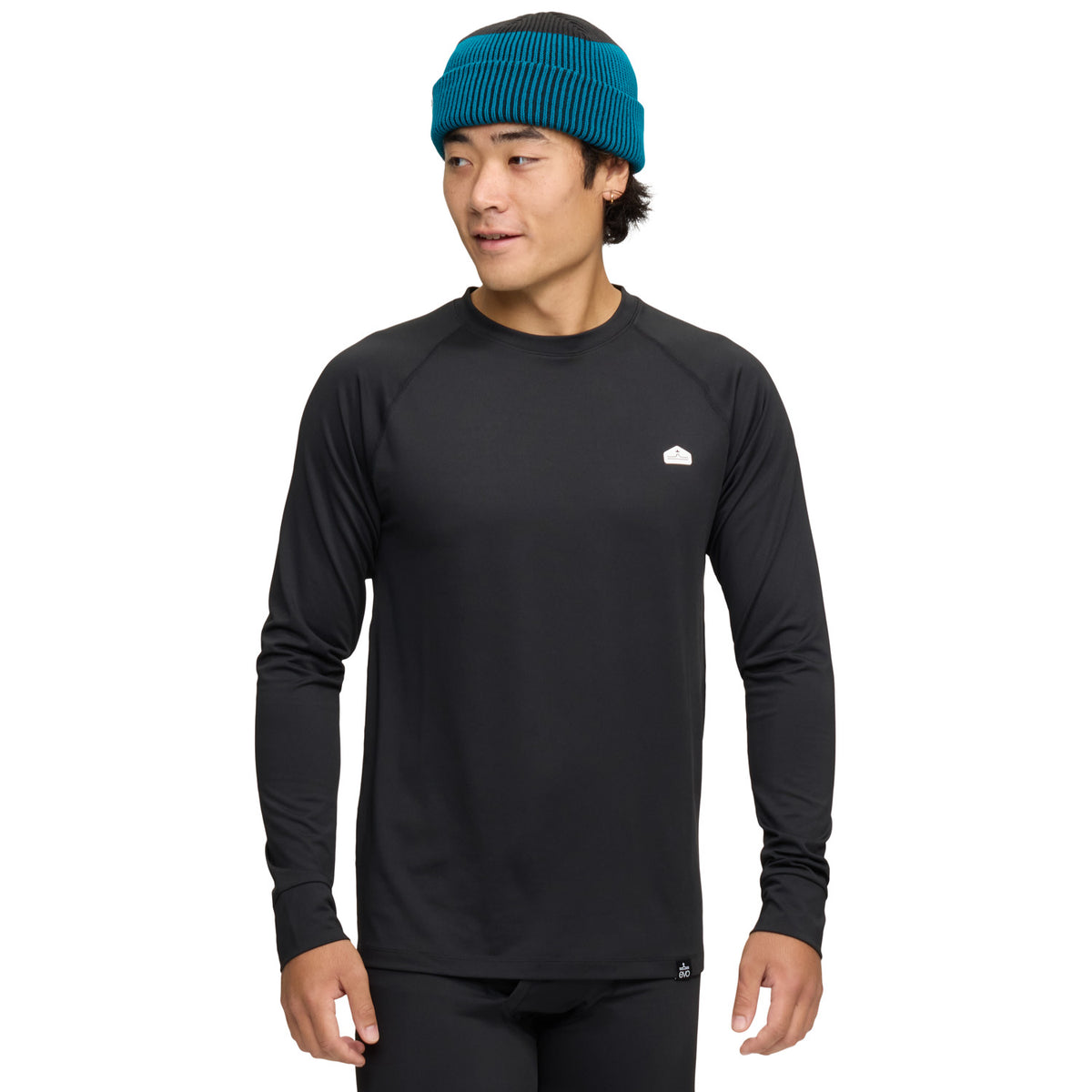 evo Midweight Baselayer Crew Top - Men's Black