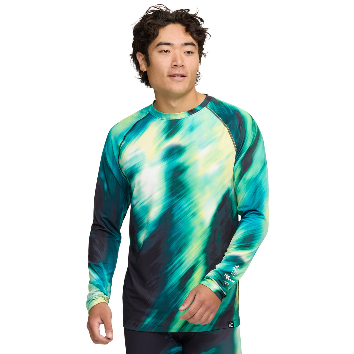 evo Midweight Baselayer Crew Top - Men's Aurora Borealis