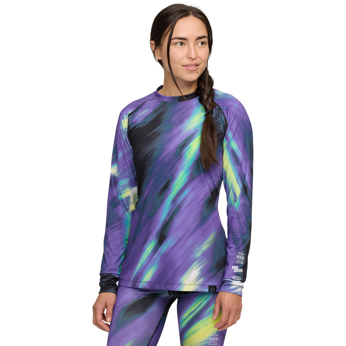 evo Midweight Baselayer Crew Top - Women's Aurora Australis