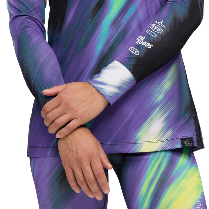 evo Midweight Baselayer Crew Top - Women's Aurora Australis