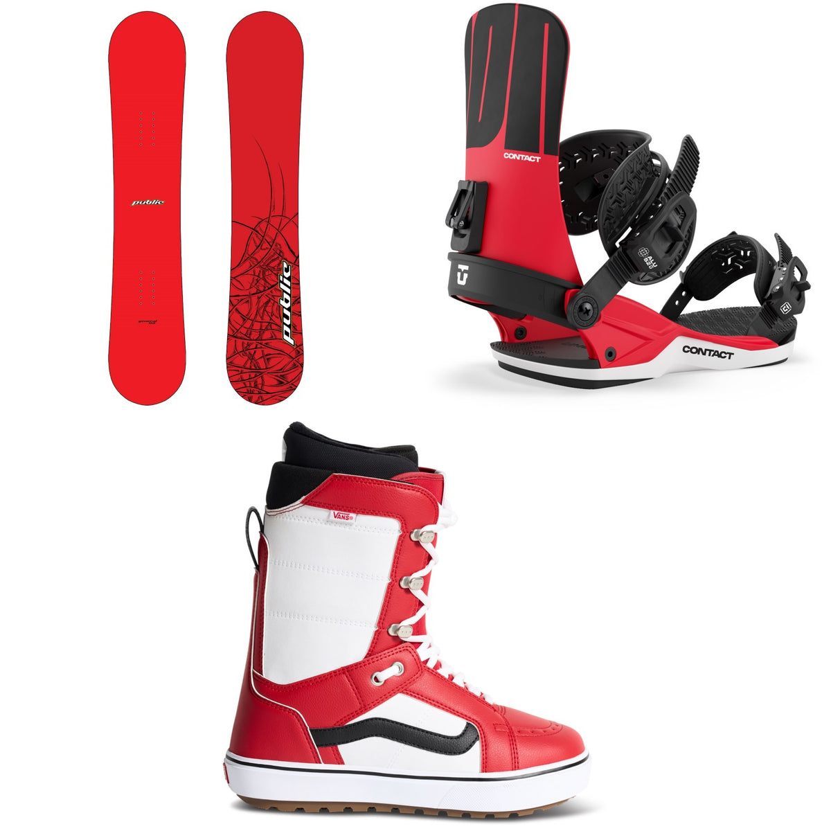 Public Snowboards General Snowboard + Union Contact Snowboard Bindings + Vans Hi Standard OG Snowboard Boots 2027