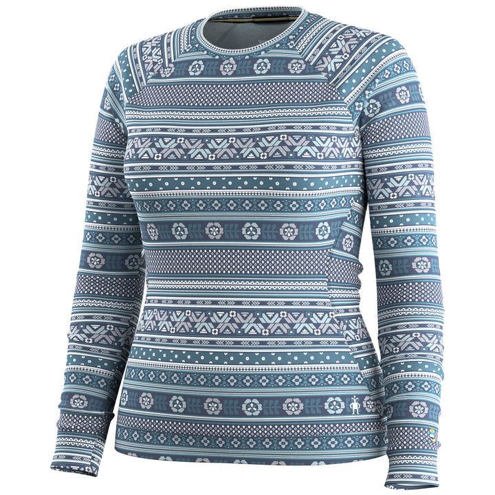 Smartwool Classic Thermal Merino Base Layer Crew Top - Women's Nightfall Fair Isle Fun