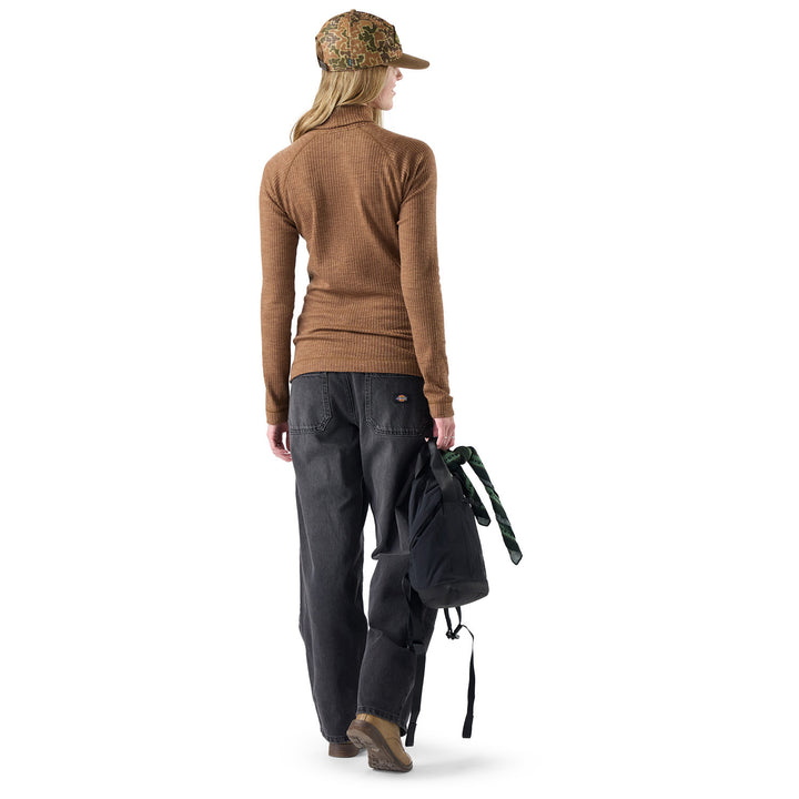 Smartwool Thermal Merino Rib Turtleneck Top - Women's Mocha Heather