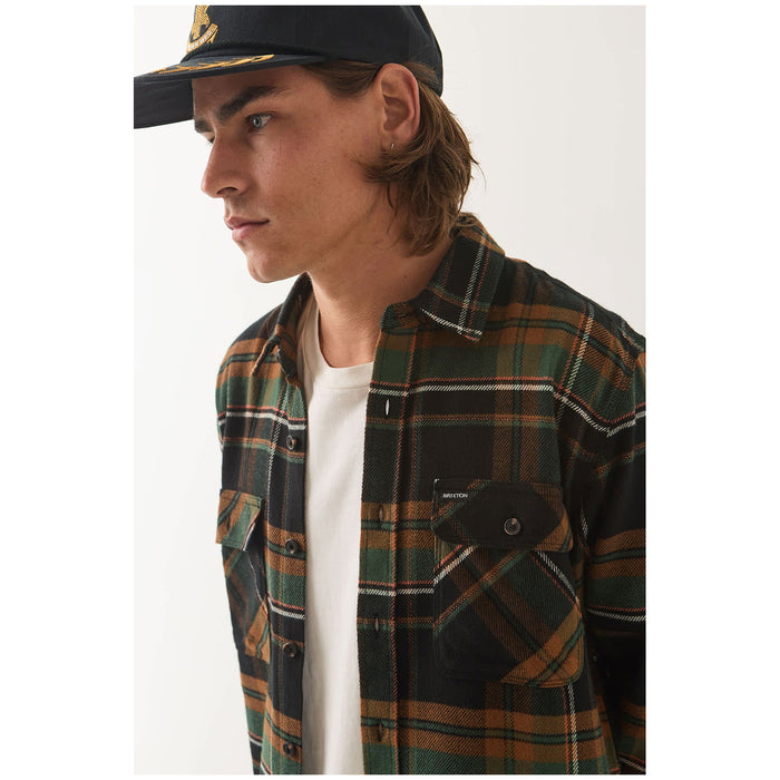Brixton Bowery Long-Sleeve Flannel - Men's Black/Multi