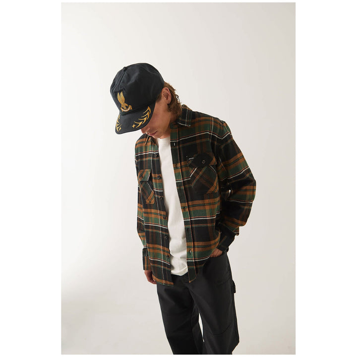 Brixton Bowery Long-Sleeve Flannel - Men's Black/Multi