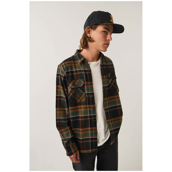 Brixton Bowery Long-Sleeve Flannel - Men's Black/Multi