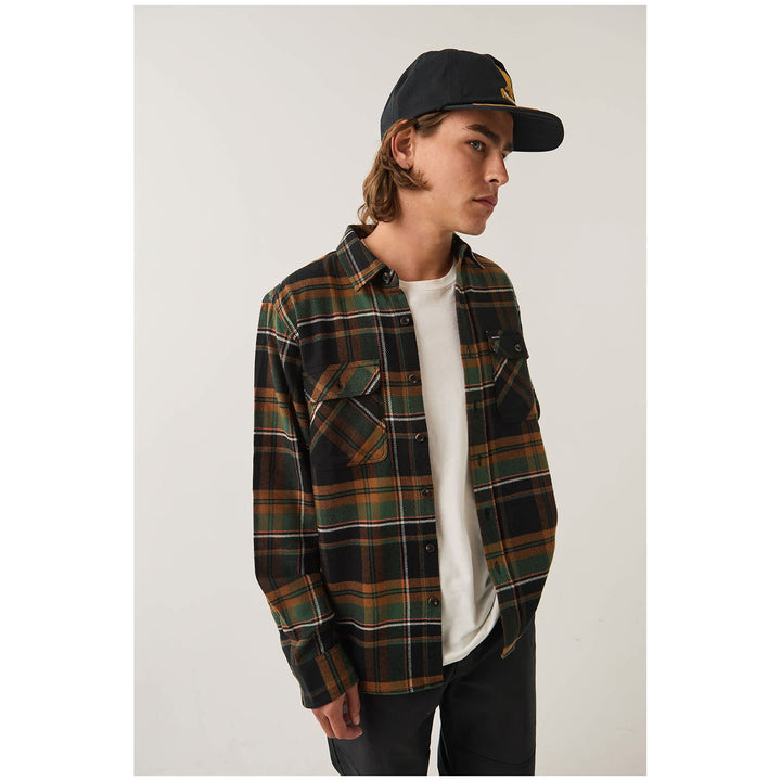 Brixton Bowery Long-Sleeve Flannel - Men's Black/Multi