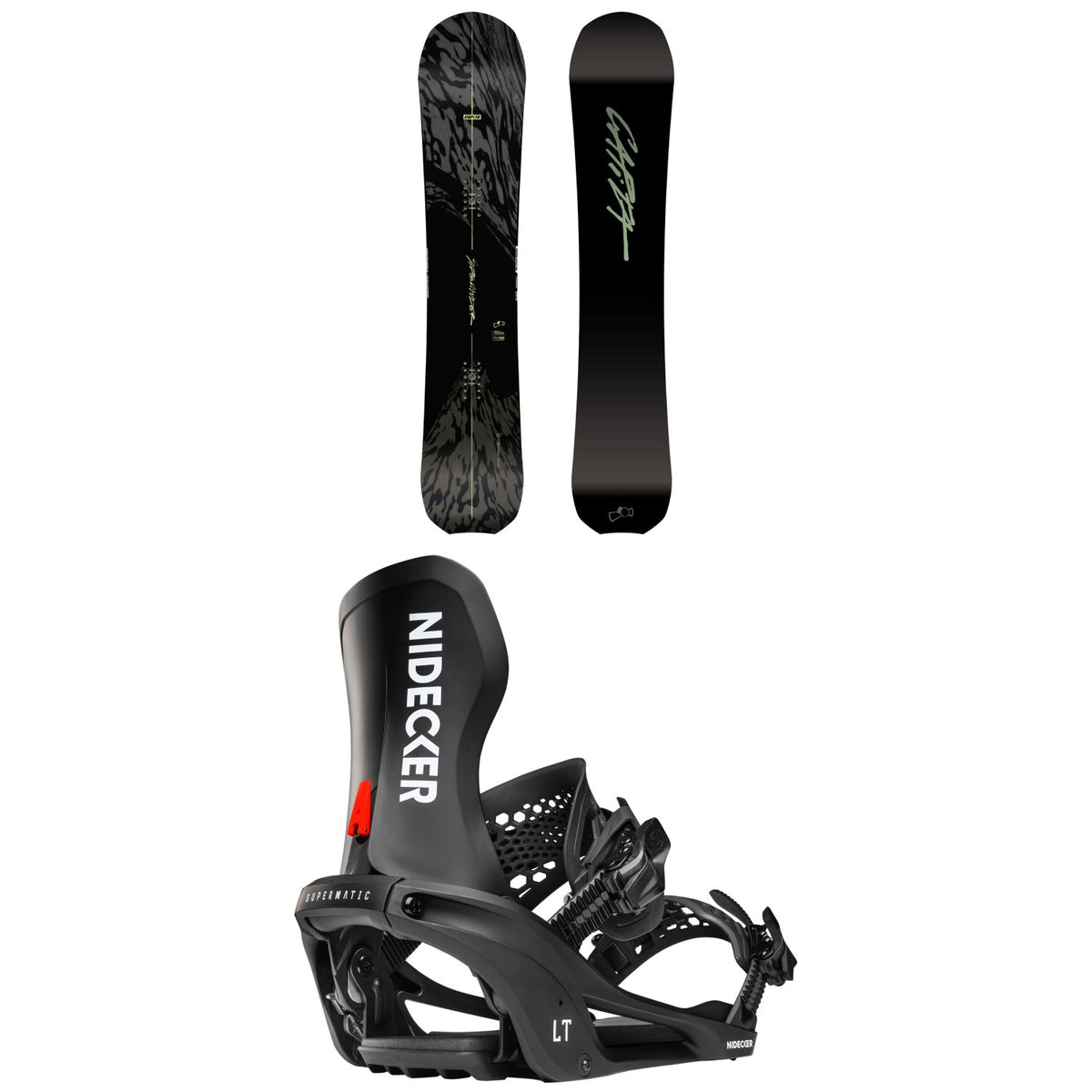 CAPiTA Sidewinder Snowboard + Nidecker LT Supermatic Snowboard Bindings 2027