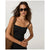 Vuori Elevation Square Neck Cami - Women's Black Heather