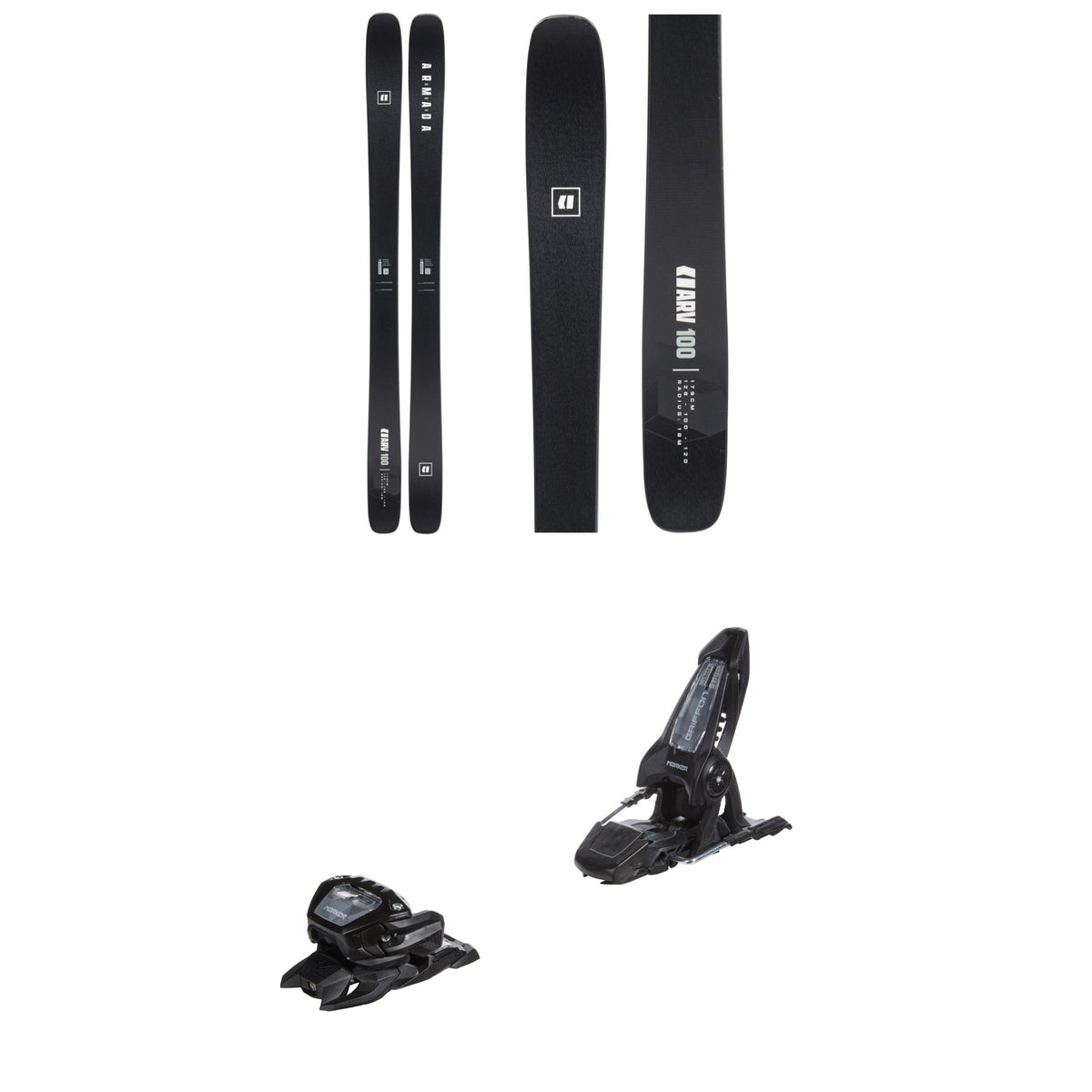 Armada ARV 100 Black Edition Skis 2027 + Marker Griffon 13 ID Ski Bindings