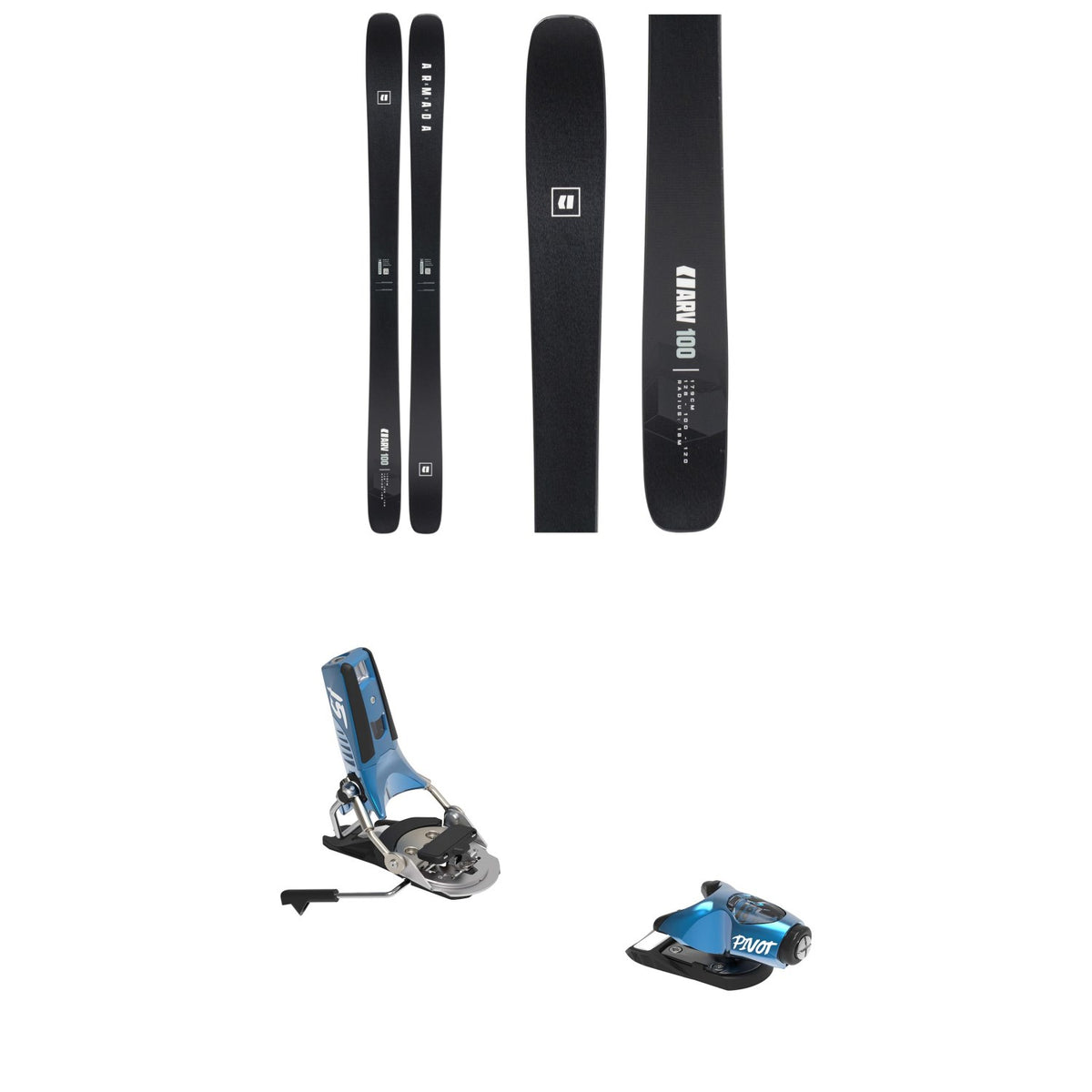 Armada ARV 100 Black Edition Skis + Look Pivot 2.0 15 GW Ski Bindings 2027
