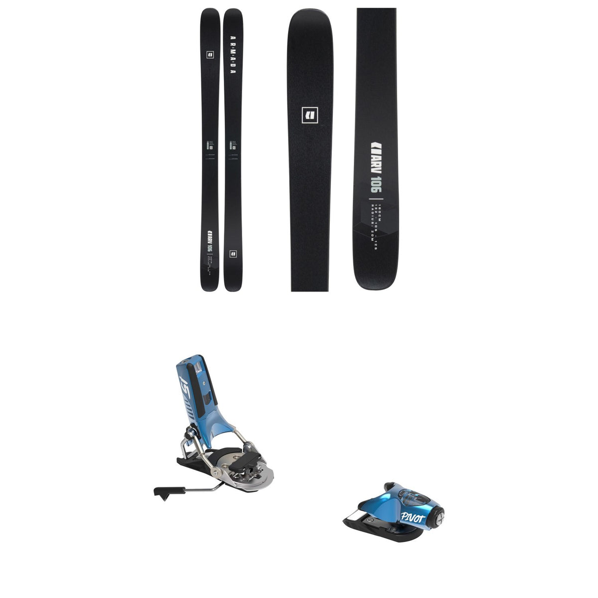 Armada ARV 106 Black Edition Skis + Look Pivot 2.0 15 GW Ski Bindings 2027