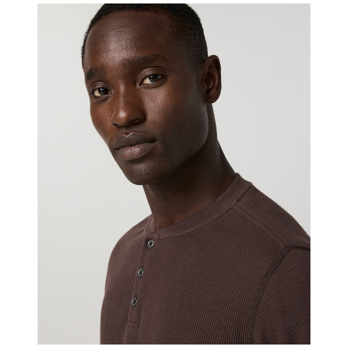 Vuori Waffle Henley - Men's French Roast