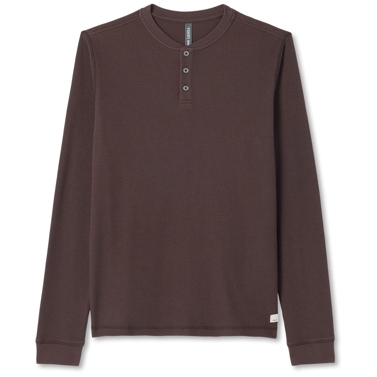 Vuori Waffle Henley - Men's French Roast