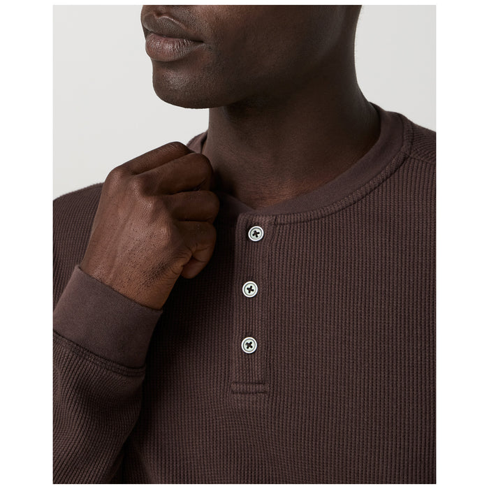 Vuori Waffle Henley - Men's French Roast