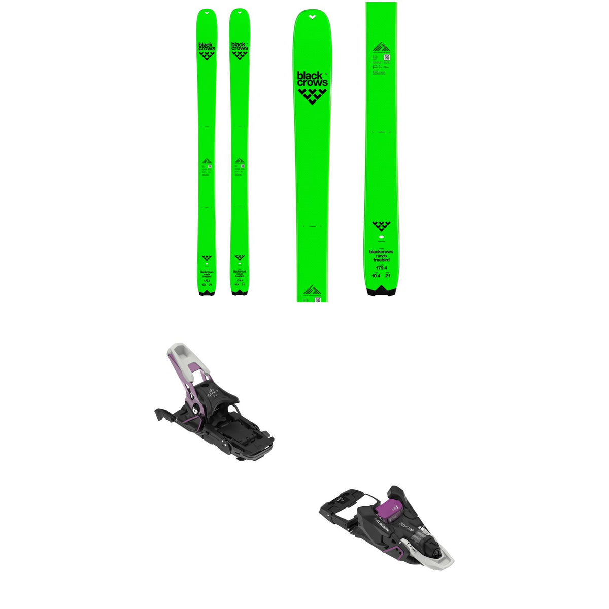 Black Crows Navis Freebird Skis 2027 + Salomon S/LAB Shift² MN 13 Alpine Touring Ski Bindings