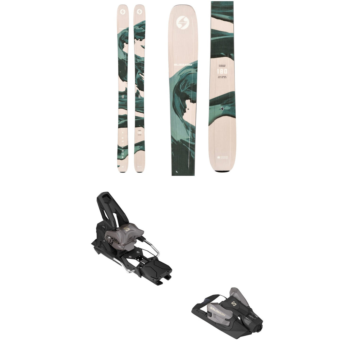 Blizzard Rustler 9 Skis 2027 + Salomon Strive 14 GW Ski Bindings