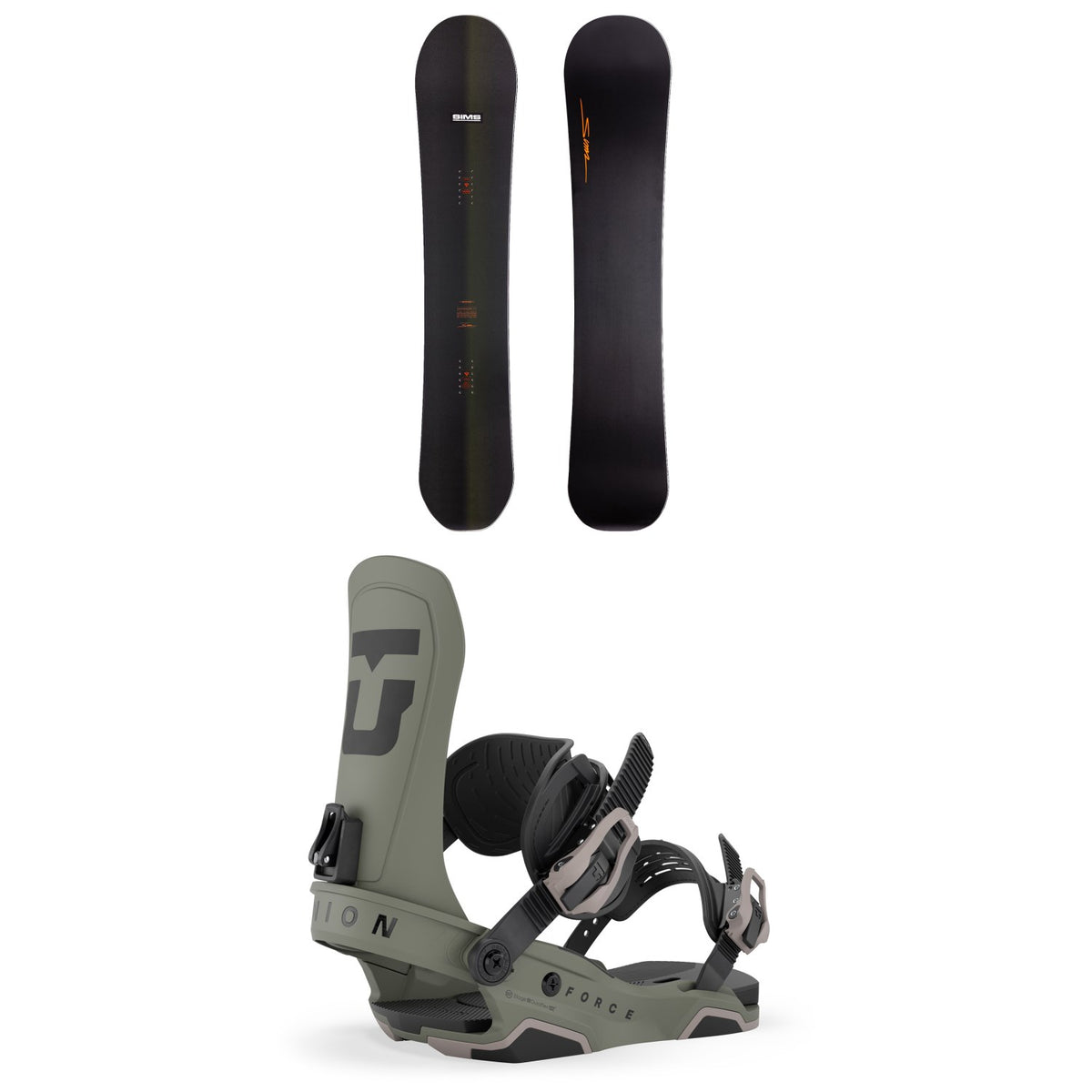 Sims Macrodose Snowboard + Union Force Team Snowboard Bindings 2027