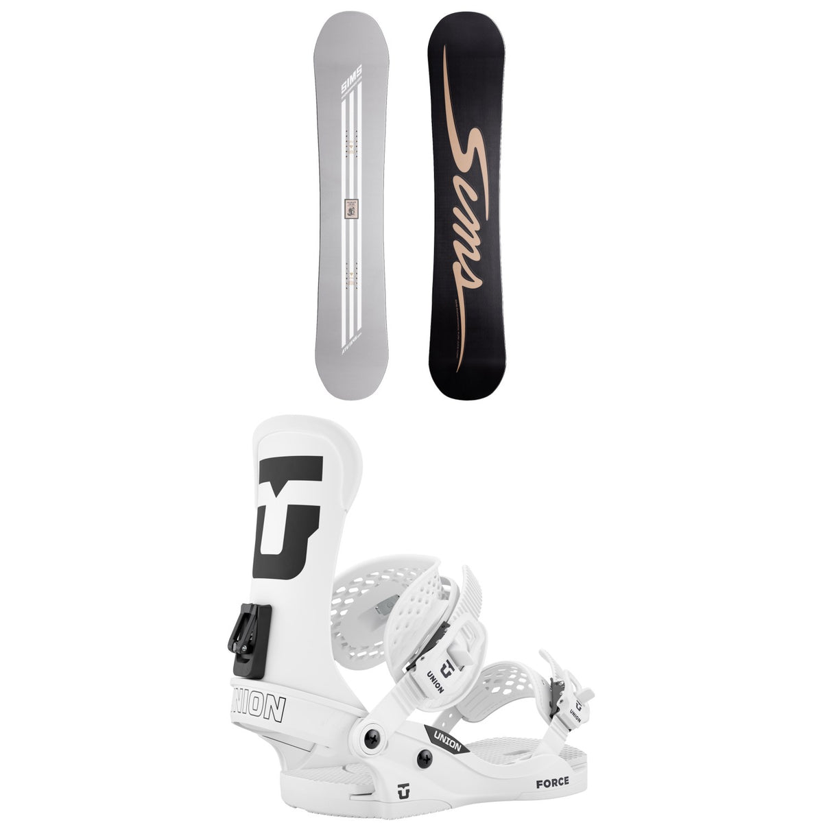 Sims ATV Snowboard + Union Force Classic Snowboard Bindings 2027