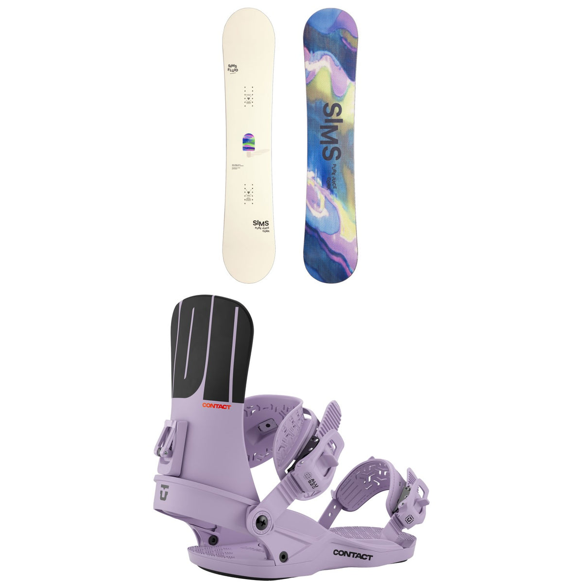 Sims Fluid Snowboard + Union Contact Snowboard Bindings - Women's 2027