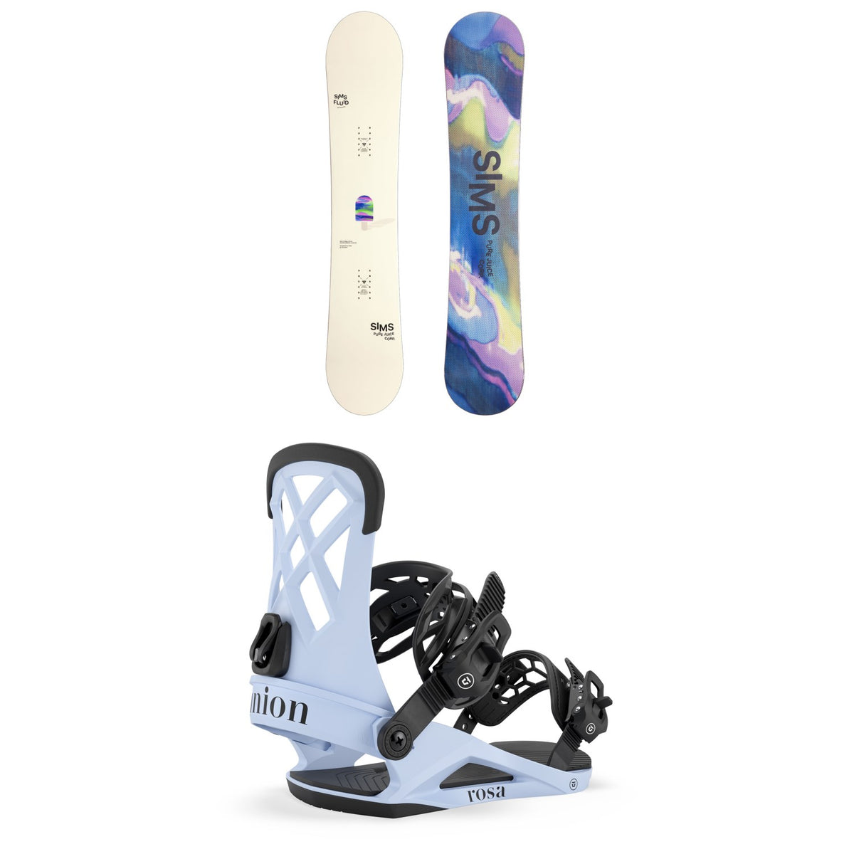 Sims Fluid Snowboard + Union Rosa Snowboard Bindings - Women's 2027