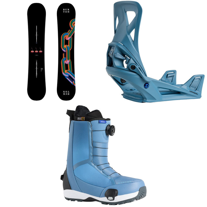Burton Cultivator Snowboard + Step On Snowboard Bindings + Waverange Step On Snowboard Boots 2026