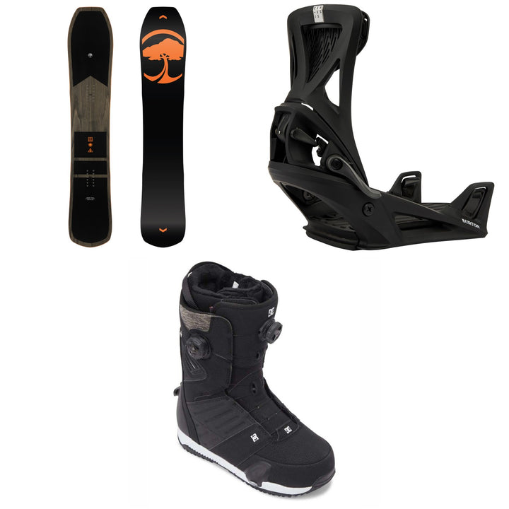 Arbor Coda Snowboard + Burton Step On Genesis Snowboard Bindings + DC Judge Step On Snowboard Boots 2026