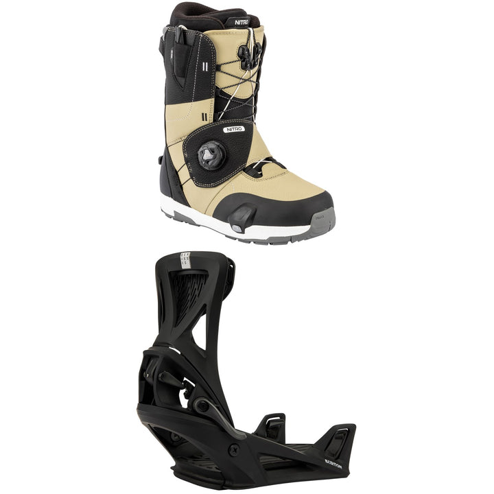 Nitro Venture Step On TLS Snowboard Boots + Burton Step On Genesis Snowboard Bindings 2026