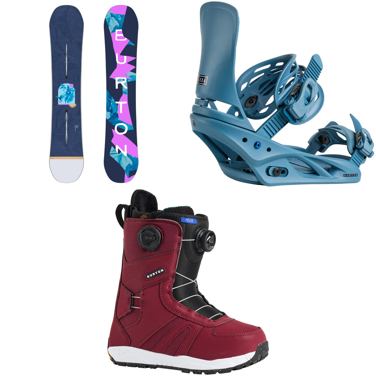 Burton Yeasayer Snowboard + Lexa Snowboard Bindings + Felix Boa Snowboard Boots - Women's 2026