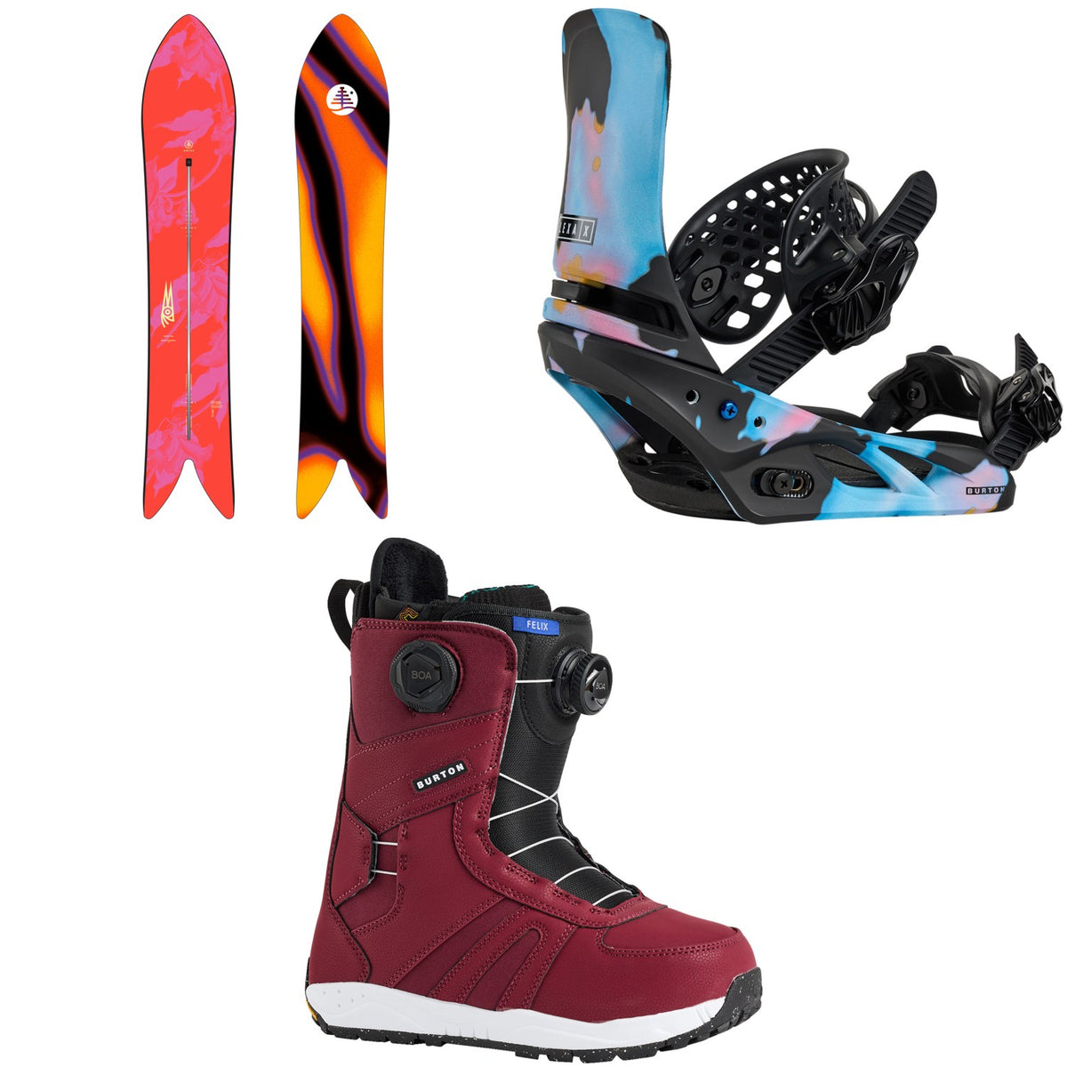 Burton Family Tree Smooth Operator Snowboard + Lexa X Snowboard Bindings + Felix Boa Snowboard Boots - Women's 2026
