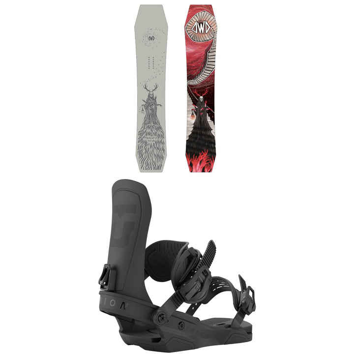 Dinosaurs Will Die Pow Reaper Snowboard + Union Force Team Snowboard Bindings 2027