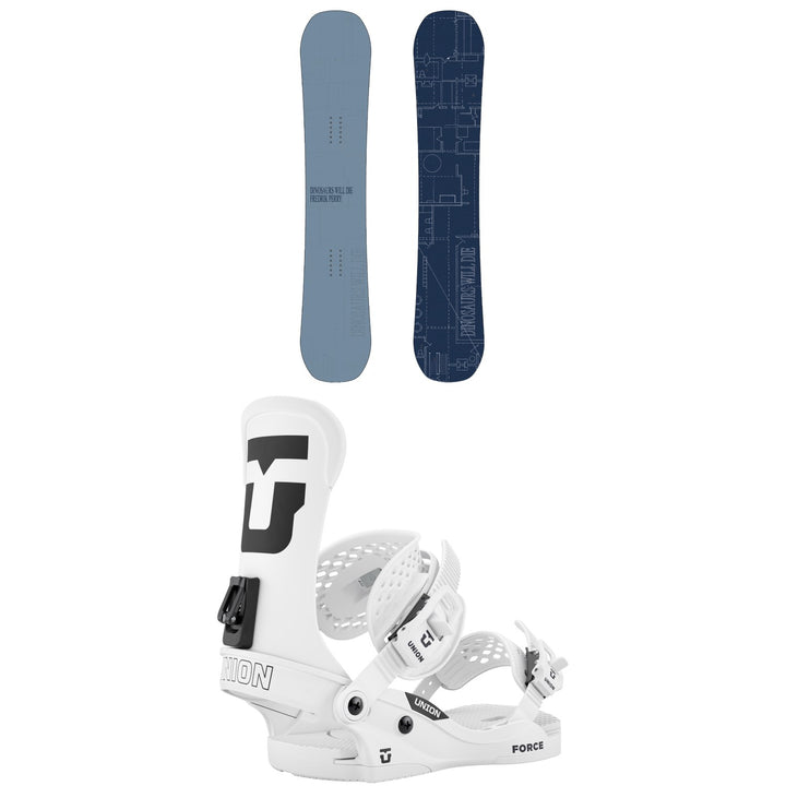 Dinosaurs Will Die Perry Snowboard + Union Force Classic Snowboard Bindings 2027