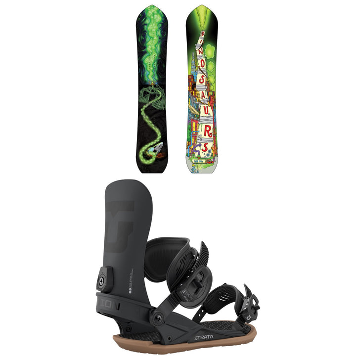 Dinosaurs Will Die Wizard Stick Snowboard + Union Strata Snowboard Bindings 2027