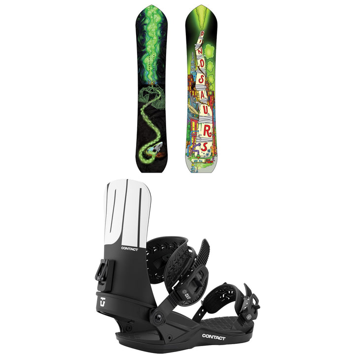 Dinosaurs Will Die Wizard Stick Snowboard + Union Contact Snowboard Bindings 2027