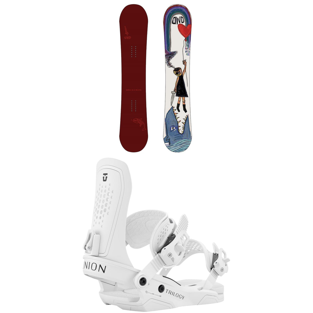 Dinosaurs Will Die Darrah Snowboard + Union Trilogy Snowboard Bindings - Women's 2027