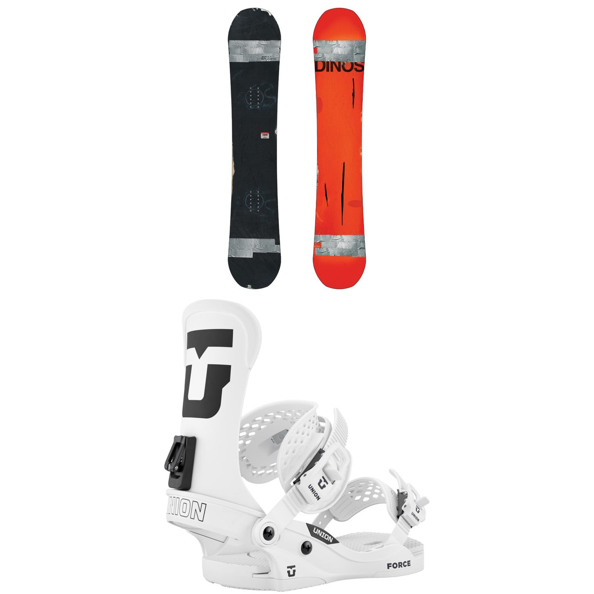 Dinosaurs Will Die Bilbored Snowboard + Union Force Classic Snowboard Bindings 2027