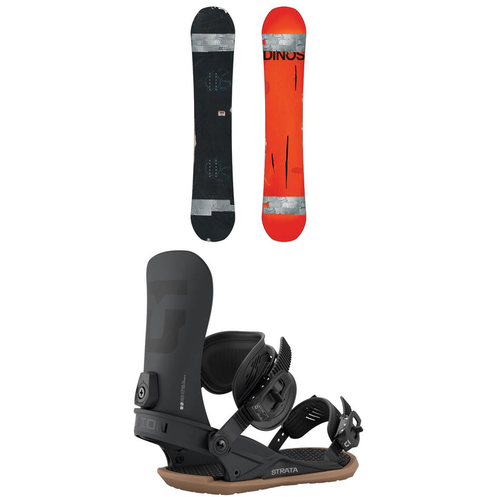 Dinosaurs Will Die Bilbored Snowboard + Union Strata Snowboard Bindings 2027