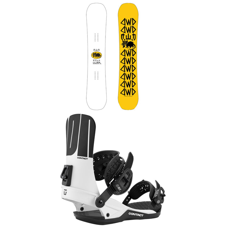 Dinosaurs Will Die Rat Snowboard + Union Contact Snowboard Bindings 2027