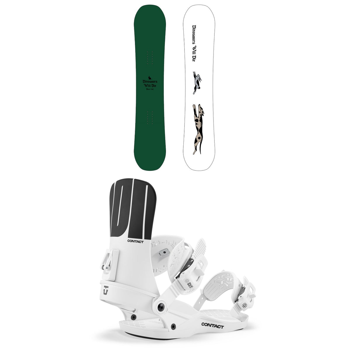Dinosaurs Will Die Brat Snowboard + Union Contact Snowboard Bindings - Women's 2027