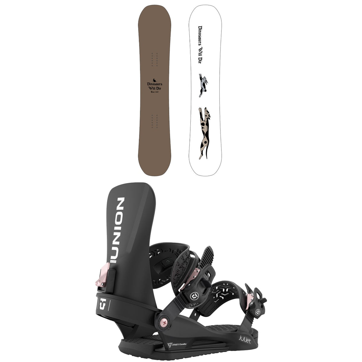 Dinosaurs Will Die Brat Snowboard + Union Juliet Snowboard Bindings - Women's 2027